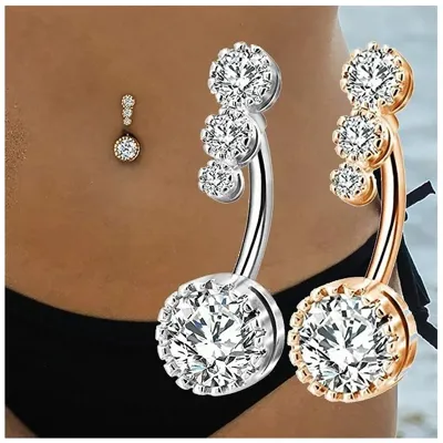 Piercing za popek, srebrn ali zlat